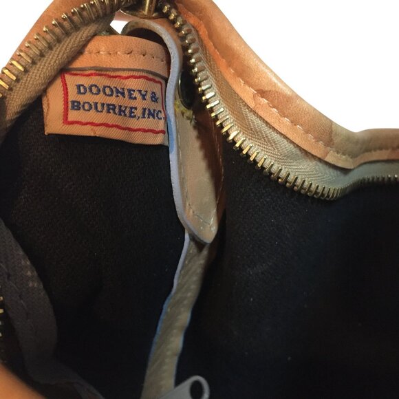 Dooney & Bourke Multicolor HoBo Shoulder Bag Coated Canvas Logo Zip Top - Picture 3 of 14